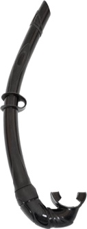 Westcoast Straighthookers Basic Black Silicone Spearfishing Snorkel.