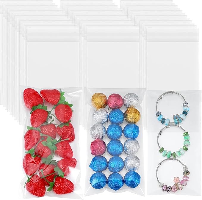 300 Pcs Chocolate Wrappers Packaging, 4.33 x 7.87 Inch Candy Bar Wrappers for Chocolates - Self Adhe