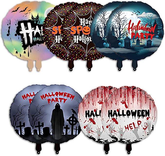 10 PCS Scary Halloween Balloons Sets 23.62in Blood Splatter Party Balloons for Spooky Party Supplies Halloween Theme Decor Halloweens Party Decoration 