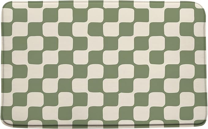 Bath Mat Rug Non Slip Quick Dry Absorbent Bathroom Rugs Thin Design Fits Under Door Ideal for Bathtu