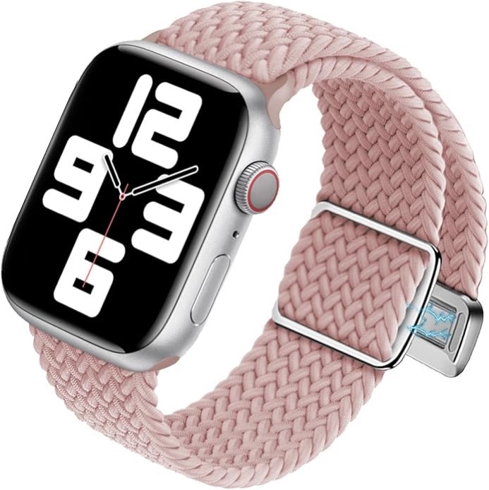 Abanen Braided Elastic Nylon Watch Band Compatible with Apple Watch 38mm 40mm 45mm 49mm for Women Me