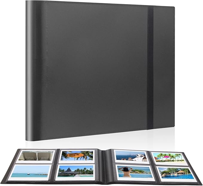 160 Pockets Photo Album for Fujifilm Instax Wide 300, Polaroid 600 i-Type 3.5x4.5 Inch Film Album, C