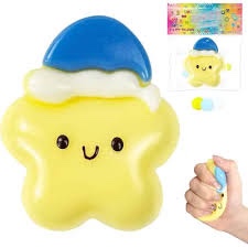 Taba Squishy Star, Silicone Squeeze Toy for Stress Relief, Cute Kawaii Squeeze Toys for Adults & Kid