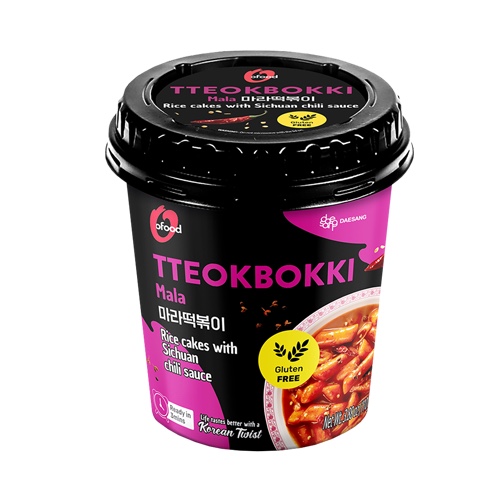 (2 pcs) Ofood] Tteokbokki Mala Rice Cakes w. Chili Sauce Cup
