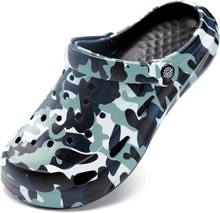 Kids Boys Girls Classic Camo Beach Clogs | Lightweight Water Sandals - Quick-Dry Non-Slip Light and Durable ?Little Kid/Big Kid) size 32