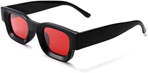 Braylenz Retro 90s Chunky Square Sunglasses for Women & Men - Thick Polarized Uv400 Protection, Lightweight Unisex Frame