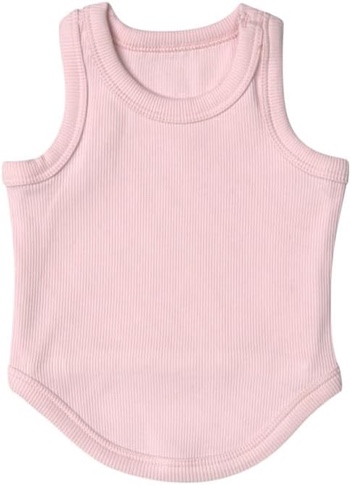 Poocii Cute Dog Clothes, Ribbed Tank Top T Shirt for Small, Medium or Large Pets, Breathable & Soft