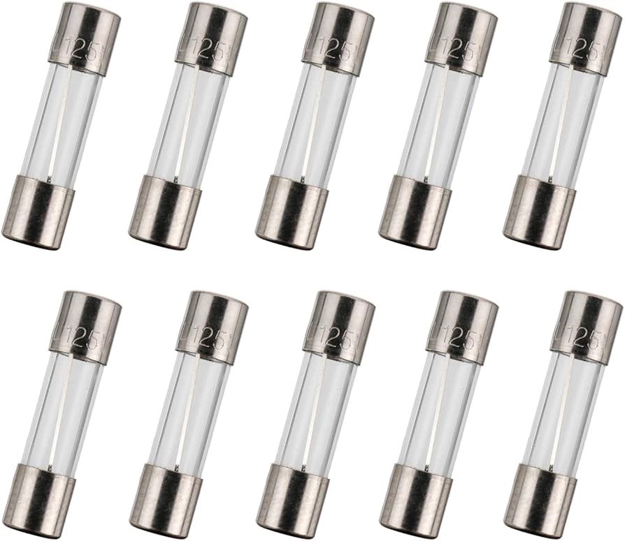 125V Glass Fuse F15AL125V 5x20mm 15A Fast Blow Fuse Pack of 10 Fuses 0.2x0.78 Inch 15 Amp 125 Volt