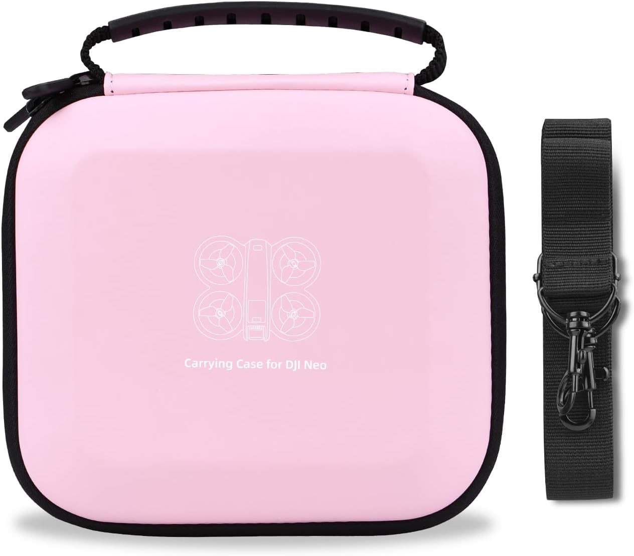 Flymile Neo Carrying Case, Small Shoulder Bag for DJI Neo Drone, Portable PU Box for DJI Neo Drone and Batteries Accessories(Pink)