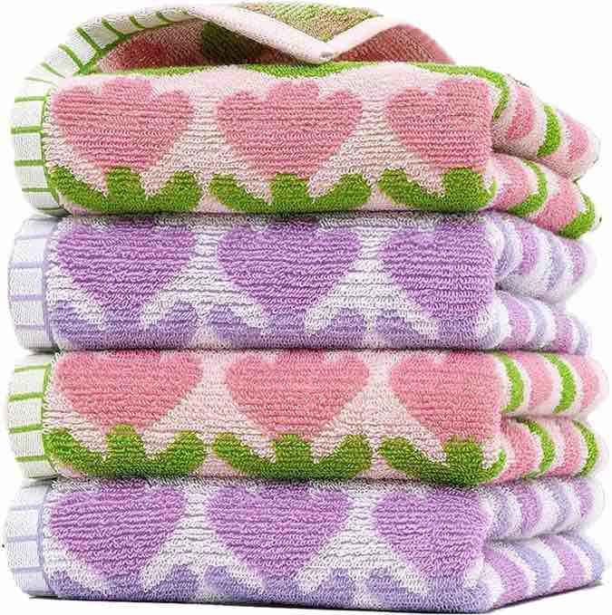 NIOIPXA Hand Towels Set,4 Pack Highly Absorbent Face Towels Hand Towel for Bathroom Kitchen Decor 13