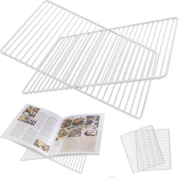 Metal Open Book Display Stand - 20" X 10" Large Cook Book Stand for Kitchen Counter, Adjustable Book Holder with X-Shaped Frame for Textbook, Cook Book, Recipe Book, Prayer Book, Bible, Quran Easel