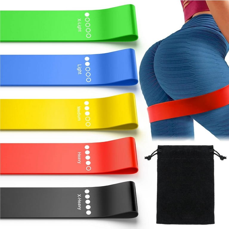 Resistance Stretch Band for Men and Women,5 PCS Resistance Loop Exercise Bands Set for Home Gym Yoga
