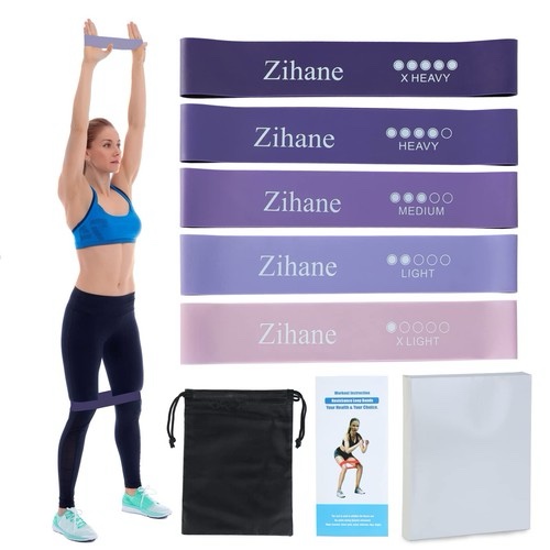 Resistance Stretch Band for Men and Women,5 PCS Resistance Loop Exercise Bands Set for Home Gym Yoga Fitness