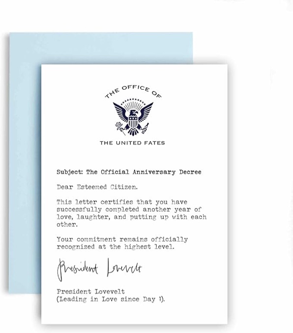 Huxters Funny Anniversary Card for Husband or Wife I got You card and that's it - Fun Joke Greeting Card for Husband or Wife Wedding Anniversary - - 17 by 12cm (Anniversary Decree)