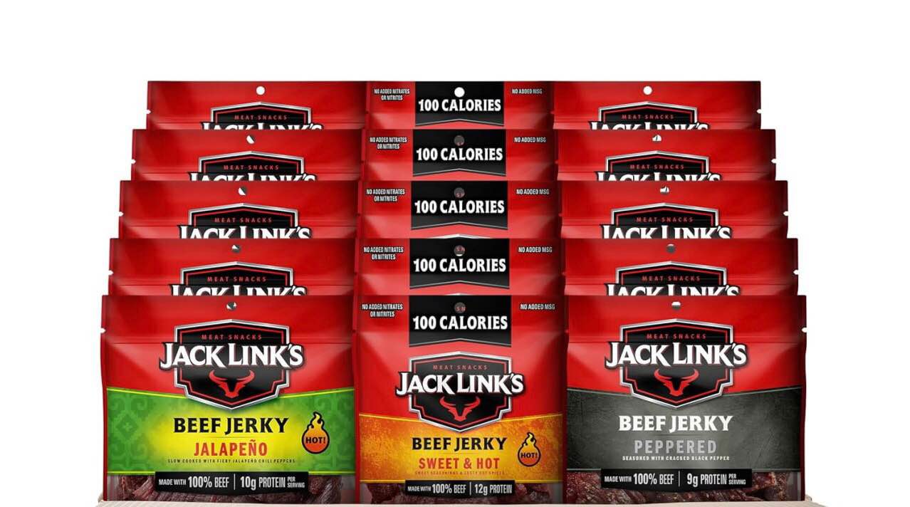 Jack Link's Beef Jerky Bold Variety Pack - Includes Sweet & Hot, Jalapeno and Peppered Jerky, Great Father's Day Gifts, Good Source of Protein, Meat Snacks Made with 100% Beef - 1.25 Oz (Pack of 15)
