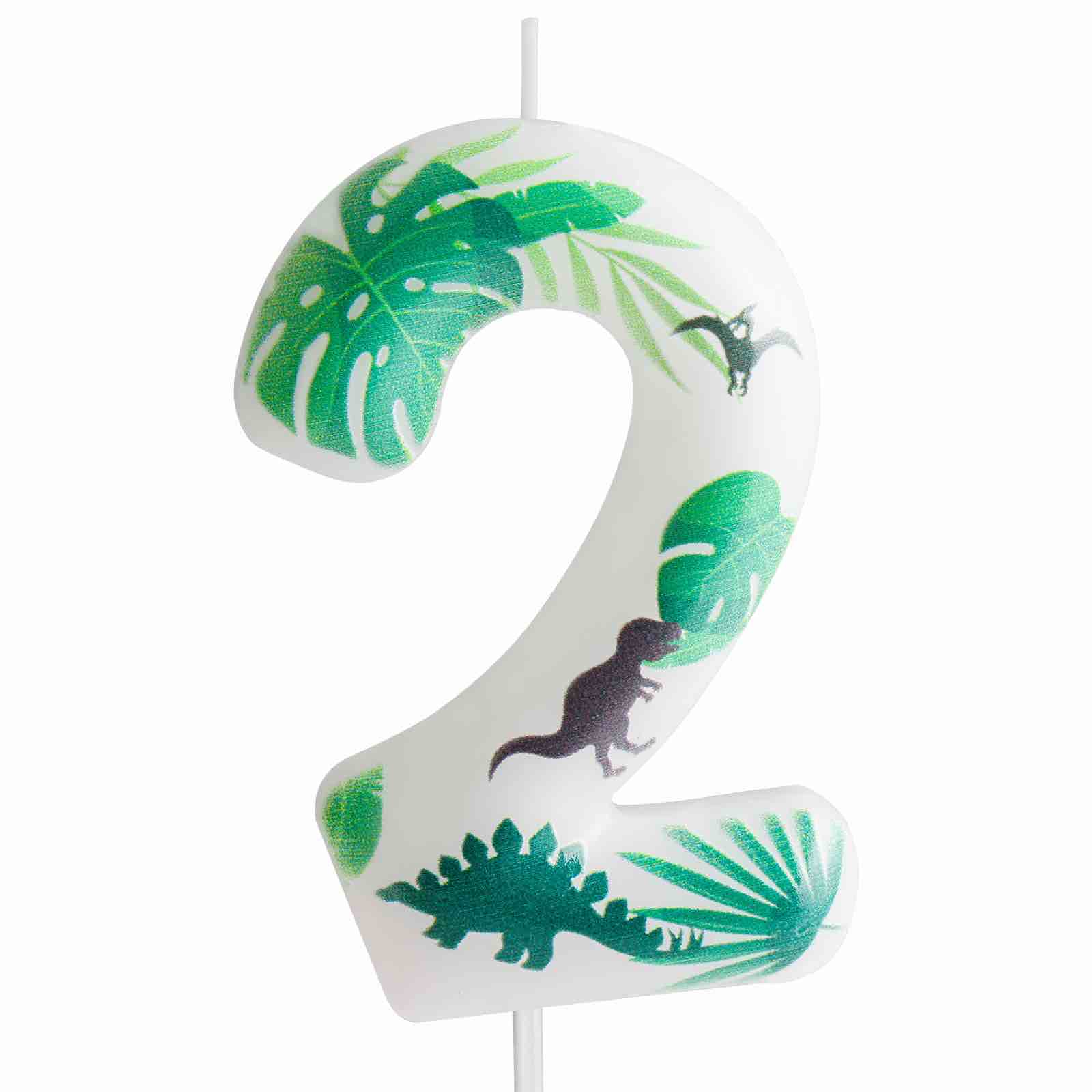 FUNCANDLE Dinosaur Number Birthday Candles,2nd Birthday Candles,Dinosaur Happy Birthday Candles for 