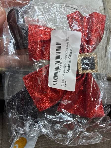 Glitter Christmas Hair Bow - Sparkly Sequin Hair Clip Glitter Leather Big Hair Bow Clip Alligator Clip Christmas Stocking Stuffer Hair Accessories for Girls Women Xmas Party Gifts, Green