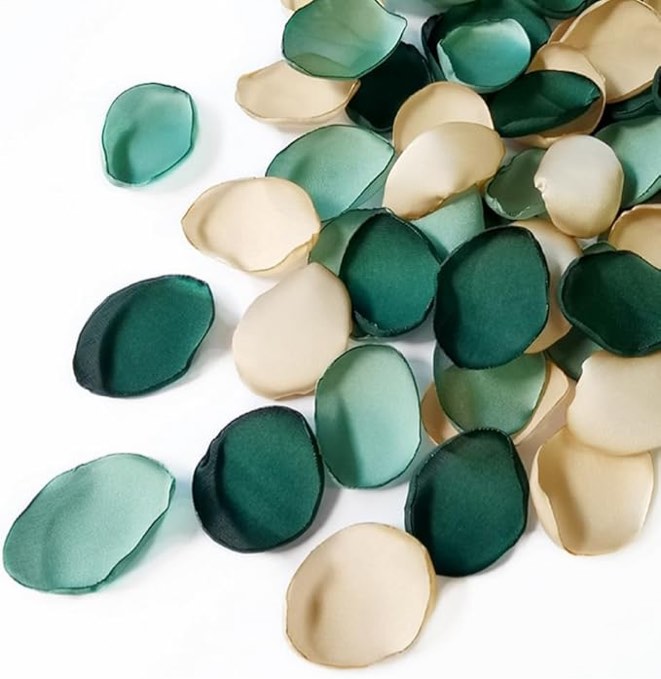 Rikyo Rose Petals Bulk 200pcs,Throwing Petals, Vase Filling 45 mm Silk Flower Petals Girl Scatter Pe