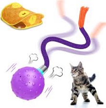 BENTOPAL Cat Toys Interactive Electric Cat Ball in Mice Holes, Pop n Play Cat Toys with Collapsible