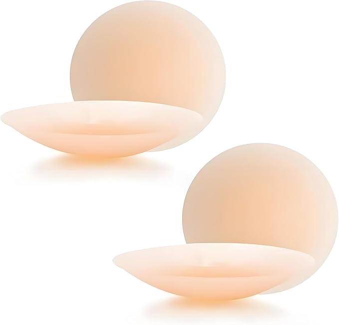OrtiPatch Nipple Covers for Women, Adhesive Silicone Invisible Sticky Bra, Strapless Backless Reusab