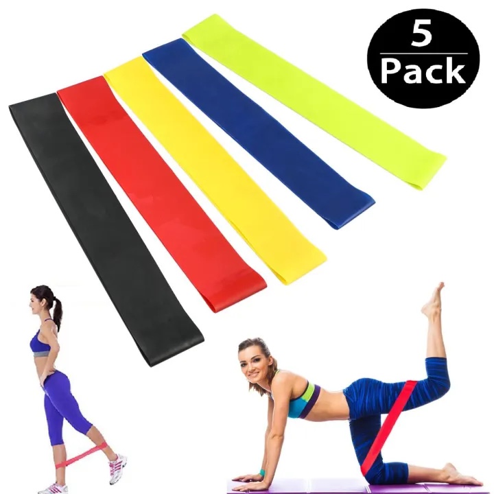 Resistance Stretch Band for Men and Women — 5 Pieces Resistance Loop Exercise Bands Set for Home Gym Yoga (Multicolor, Set of 5)