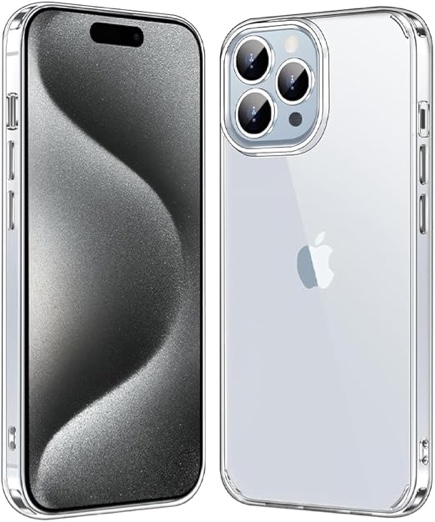 XIMAND for iPhone 16 Pro Max Case with Transparent Clear, Bumper Full Body Shockproof Thin Anti-Yell