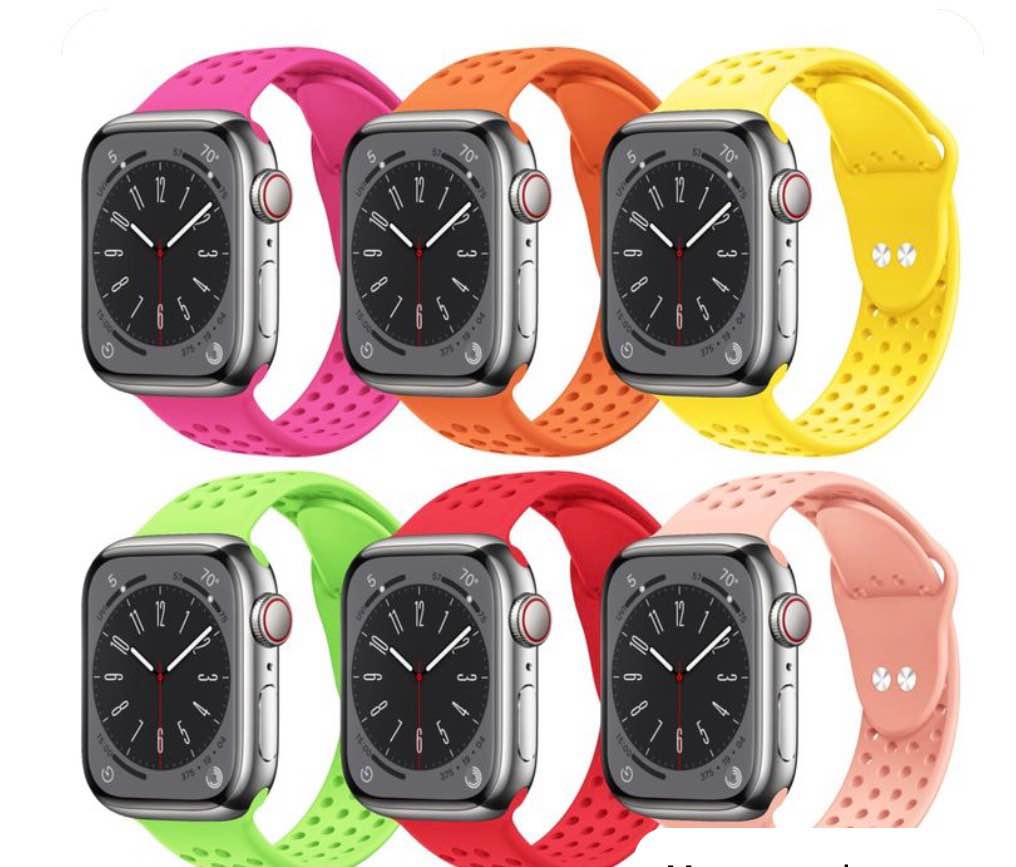 Foufousun 6 Pack Sport Bands Compatible for Apple Watch Bands 49mm 45mm 44mm 42mm 41mm 40mm 38mm,Bre