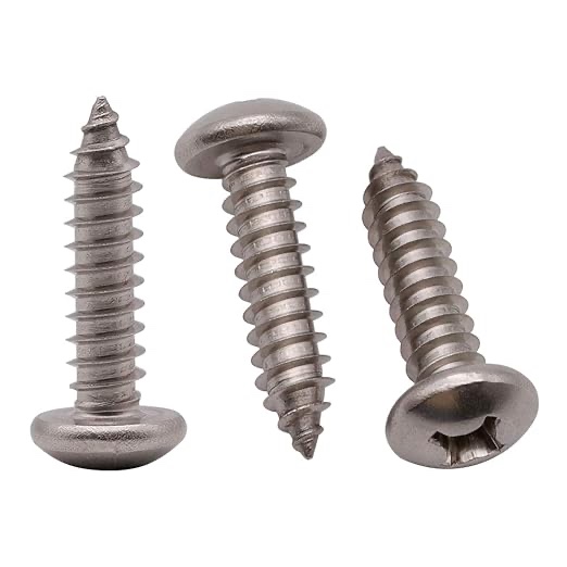 #6 x 3/8" Pan Head Wood Screws (100 pcs), 18-8 (304) Stainless Steel, Phillips Drive Pan Head Self T