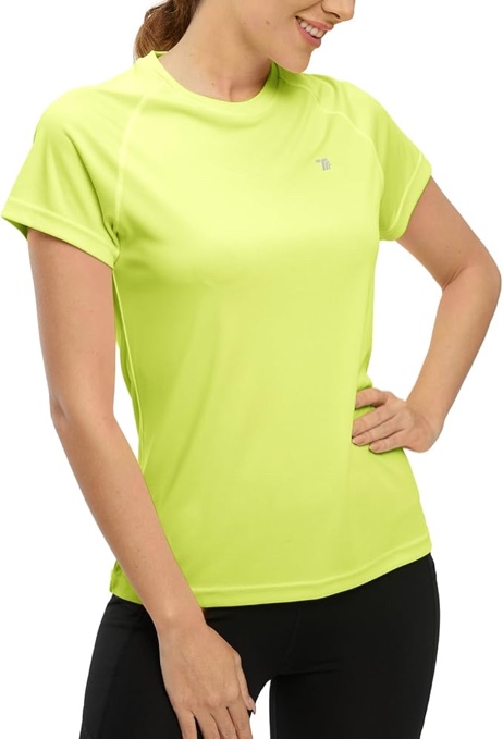 BASUDAM Women's Short Sleeve T-Shirts Quick Dry Cooling UPF 50+ Lightweight Athletic Shirts Running