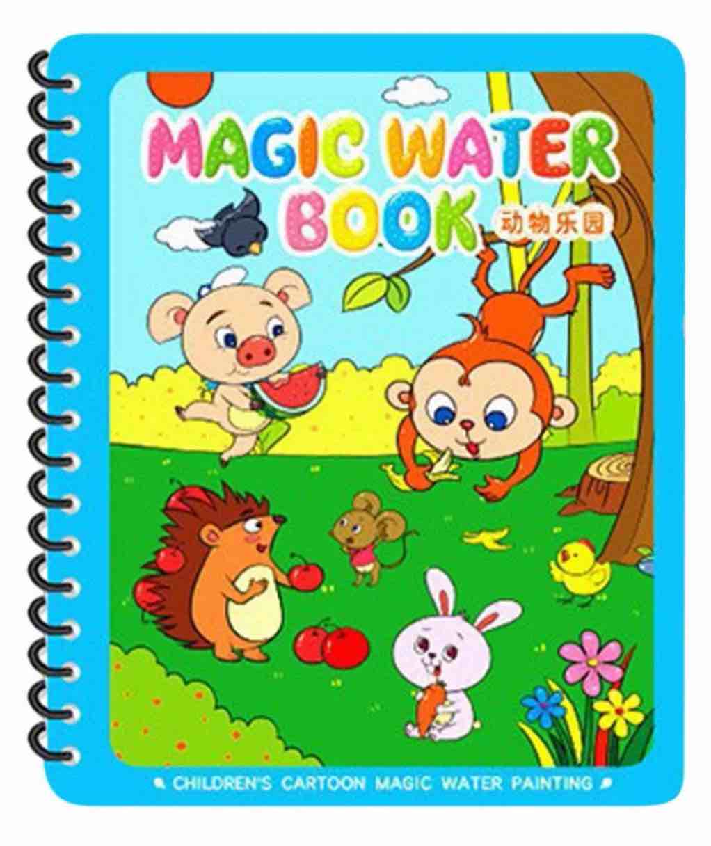 Quorlentis Magic Coloring Books for Kids, with Vehicles, Sea Life, Holiday Themes, Reusable Water Painting Set