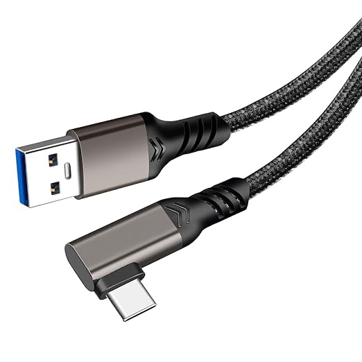 VR Link Cable USB 3.2 Gen2 5ft Compatible with Quest2/Quest Pro/Pico 4 Accessories/PC/Steam VR, 100W5A PD Fast Charging, 20Gbps Data Transfer