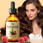 100% Pure Jamaican Black Castor Oil for Hair & Skin, Cold Pressed Organic Hair Growth Oil for Eyelashes & Eyebrows, Unrefined Hair Oil Glass Bottle Pack Wrap Christmas Gift, Hexane Free 2.03 Fl Oz
