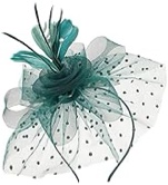 Cizoe Women's Kentucky Derby Fascinators Tea Party Hat Mesh Floral Feather Hair Clip Fascinator Headwear for Wedding Cocktail