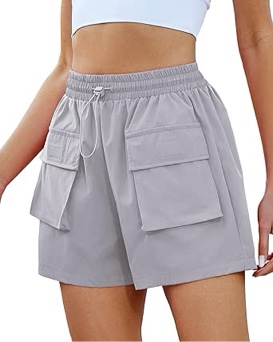 (Size XL) GRAPENT Hiking Shorts for Women High Waisted Pull On Athletic Casual Summer Lightweight Cooling Sport Shorts with Pocket