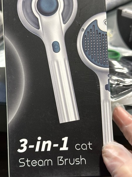 Condition photo showing New/Like New for Cat Steam Brush for Indoor Cats – 3-in-1 Grooming Tool with Water Spray, Self-Cleaning Hair Comb for Long & Short Haired Cats and Dogs