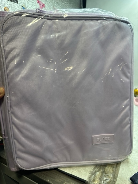 Condition photo showing New/Like New for SUNEE Zippered Binder Bag with Handle, 2-Inch 3-Ring O-Ring, 500-Sheet Capacity, Includes Zip Pocket, 5-Tab Expanding File Folder, Multi-Pocket Organizer Binder for Middle School, Lavender Purple