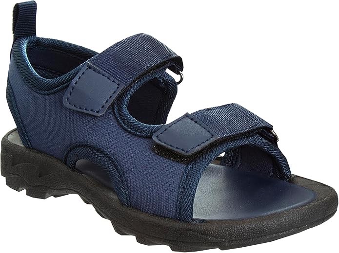  Sport Athletic Sandals Comfort Open Toe Casual Outdoor Summer Shoes Navy (Size 7 Big Kid)