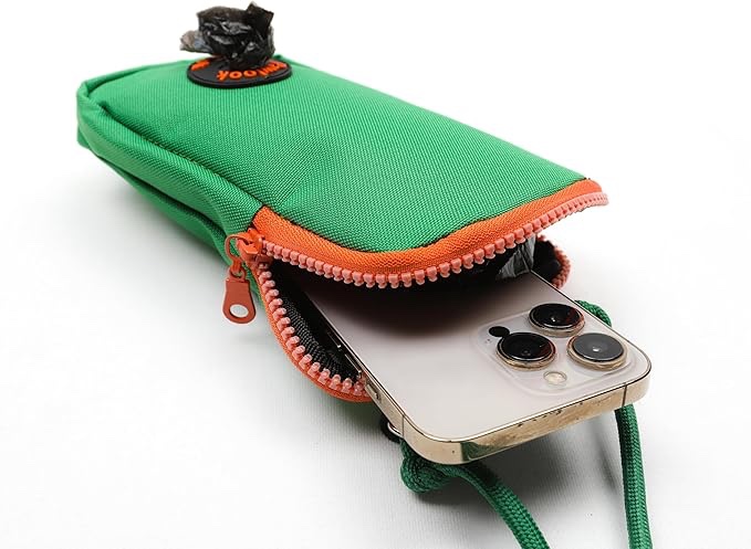 Pawlook Hands-Free Dog Walking Pouch – Waterproof Crossbody with Phone & Treat Storage – Poop Bag Di