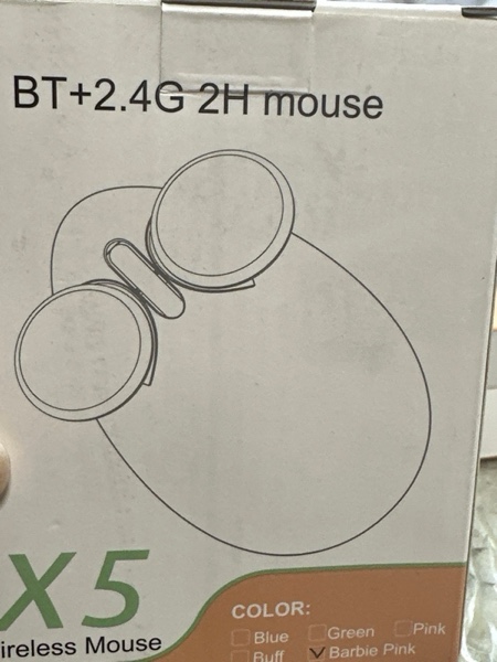 Condition photo showing New/Like New for 2.4GHz Wireless Bluetooth Mouse Dual Channel, 1600DPI, Cute Big Ears Mouse Shape, Detachable Buttons