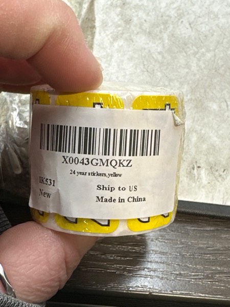 Condition photo showing New/Like New for 600Pcs 2024 Year Stickers 2024 Numbers Label Stickers, IKAYAS Stickers for Medical Charts, Self Adhe