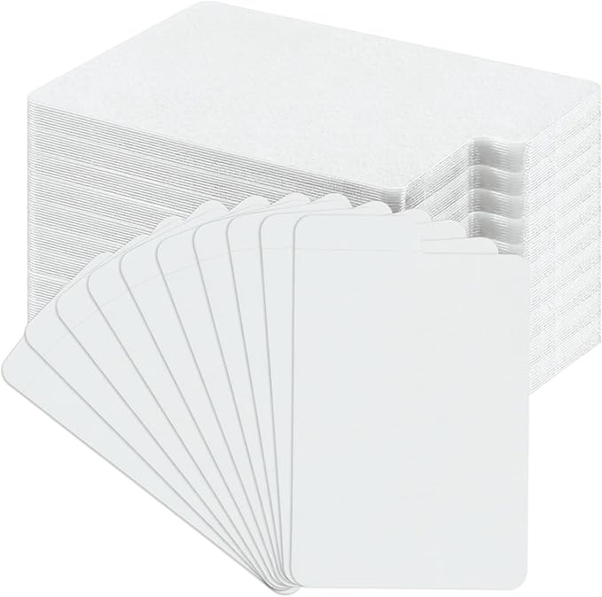 250 Pcs Trading Card Dividers Paper Divider Blank Cards Separators for Storage Boxes, 2.71 x 3.8 Inches MTG/TCG/Sports/Game Cards Organizer, Standard Card-Vertical (White)