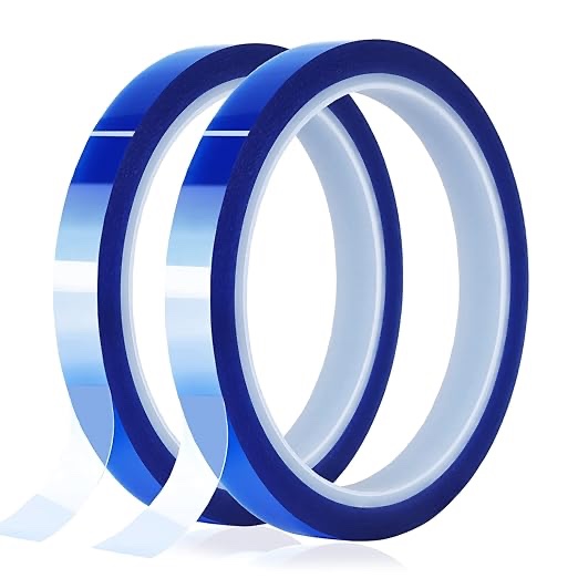 MEBMIK 2 Rolls 10mm x33m(108ft) Blue Heat Tape High Temperature Heat Resistant Tape Heat Transfer Ta