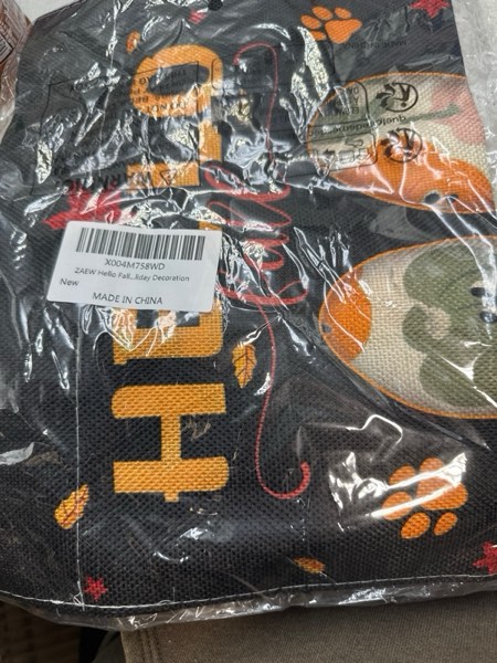 Condition photo showing New/Like New for Hello Fall Dog Paws Cute Pumpkins Maple Leaves Autumn Garden Flag Yard Flag 12x18 Inch Double Sided Small Mini Yard Outdoor Outside Farmhouse Holiday Decoration