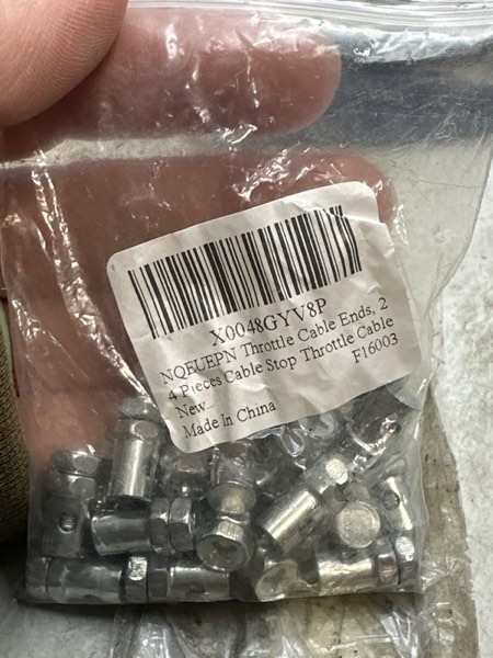 Condition photo showing New/Like New for Throttle Cable Ends, 24 Pieces Cable Stop Throttle Cable End Fittings Repair Kit for Motorcycle Motorized Bike Scooter Garden Tractor Parts, Silver