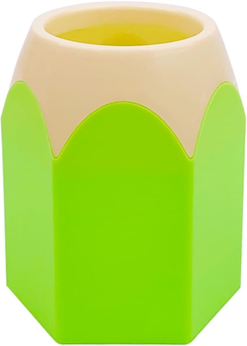 Newkita Pencil Shaped Desktop Pen Holder, Multifunctional Cute Storage Stationery Pen Stand, Aesthetic Desk Organizer for School (Green)