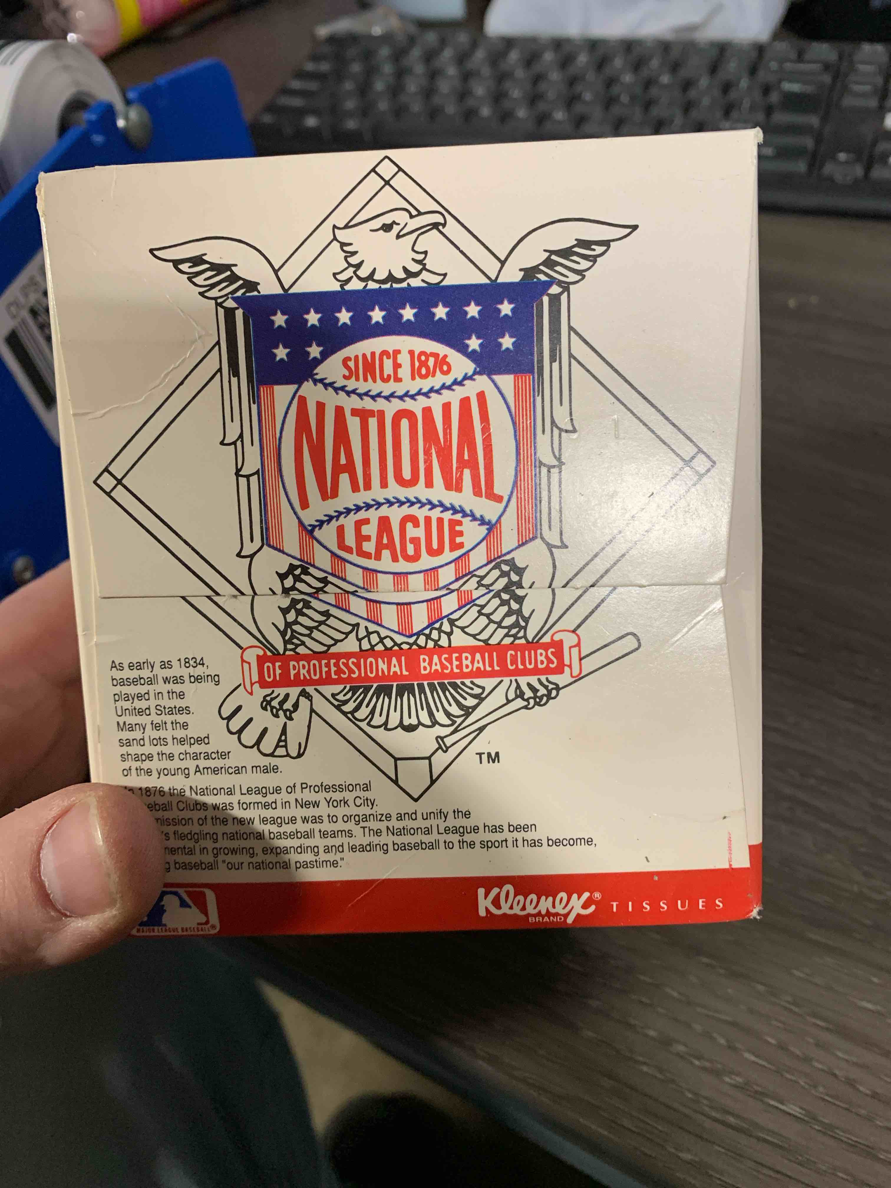 1990 Chicago Cubs Mlb All Star Game Kleenex Unopened Box Vintage Advertising