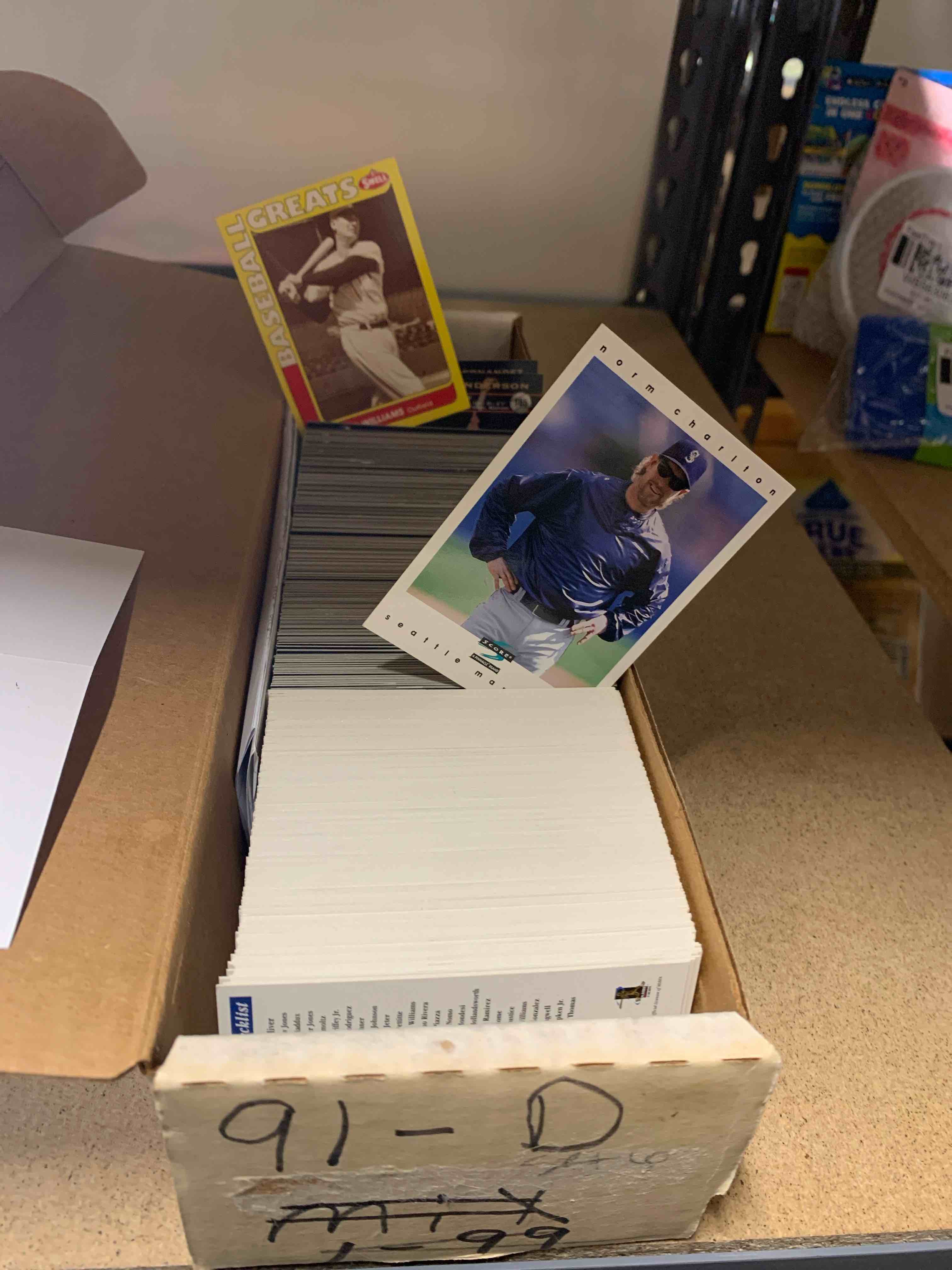 Mix of 1990 and 1991 Swell and Score Baseball Card Set