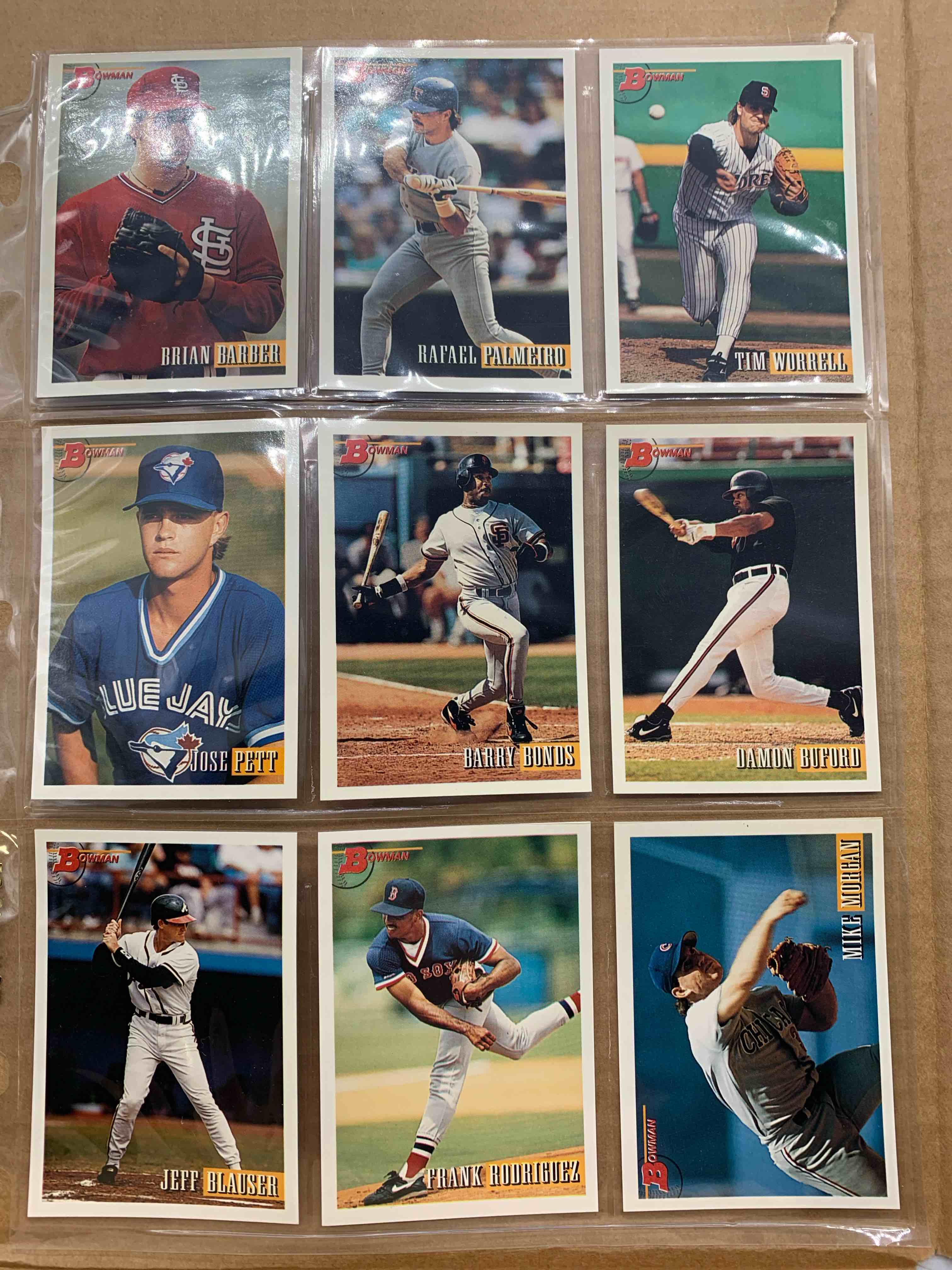 1993 Bowman Topps Basballball 9 Card Lot 