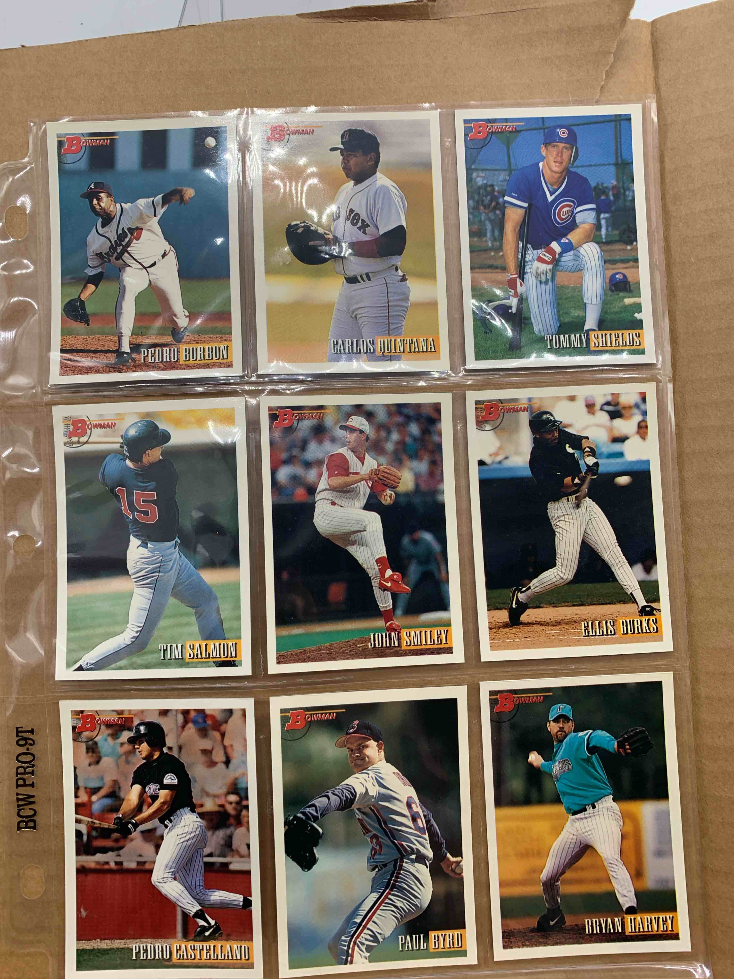 1993 Bowman Topps Basballball 9 Card Lot 
