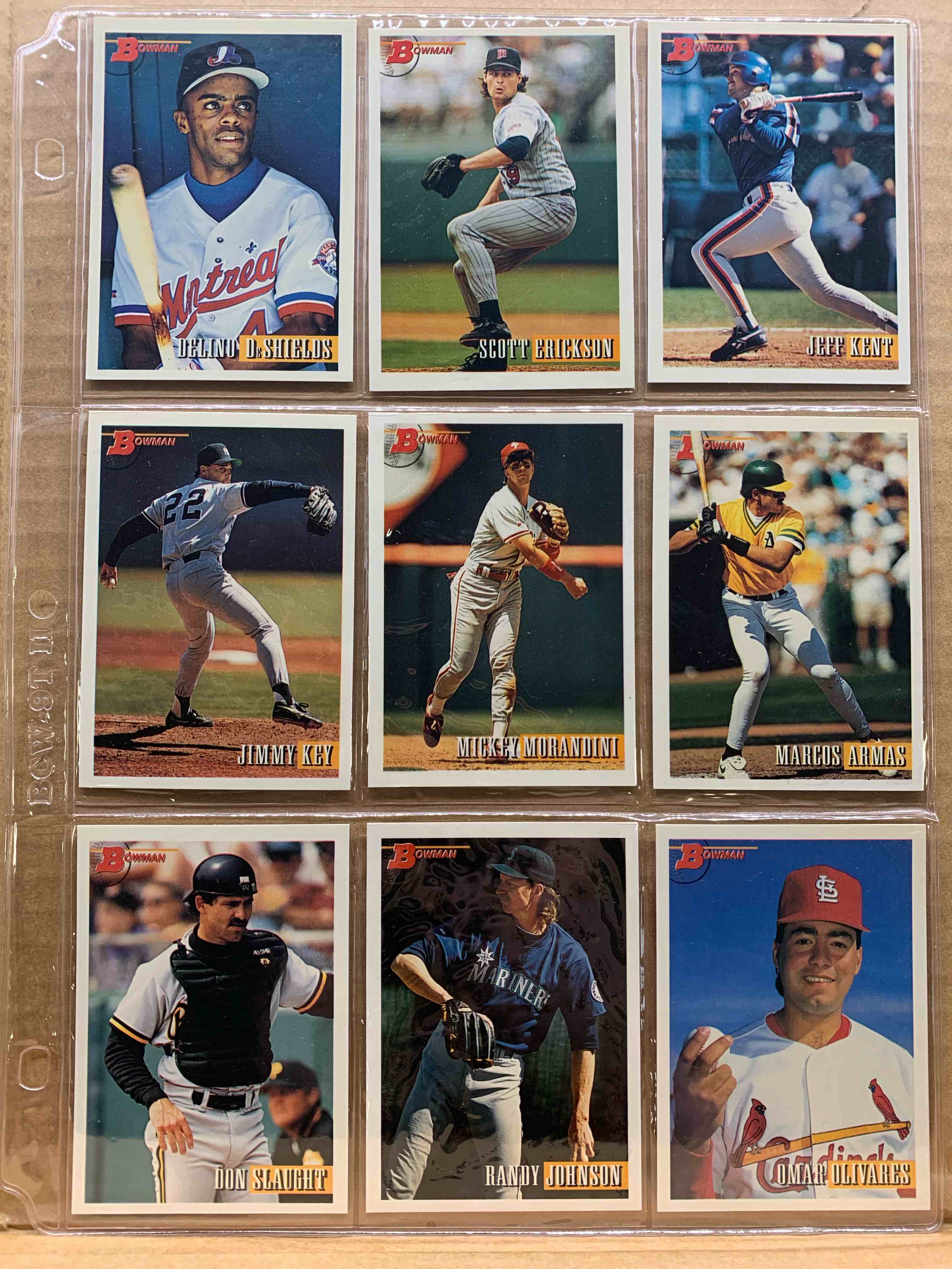 1993 Bowman Topps Basballball 9 Card Lot 